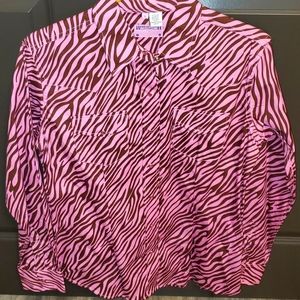 Zebra western button down